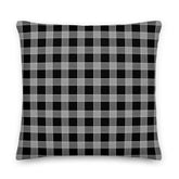 White on Black Plaid Premium Decorative Throw Pillow Cushion, Pillow, $ 71.50, A Moment Of Now™